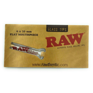 RAW Glass Tips 6x35mm Flat Mouthpiece