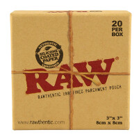 RAW Unrefined Parchment Pouch – 8cm x 8cm 20er Box