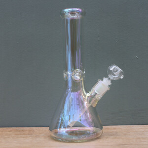 Glas-Bong Conical - 9mm dickes Glas mit Perl Farbe | H: 30cm, Schl.: 14,5mm