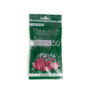 PURIZE Aktivkohlefilter XTRA Slim Size 6mm Pink (50 Stück)