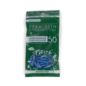 PURIZE Aktivkohlefilter XTRA Slim Size 6mm Blau (50...
