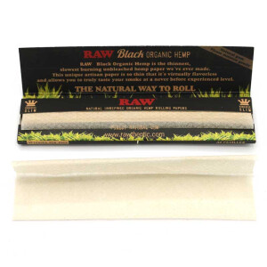 RAW Black Organic Hemp Papers King Size