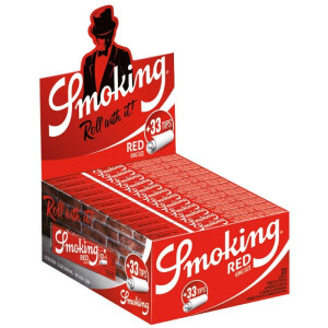 Smoking Red Papers King Size + Tips Box 24 Hefte á 33 Blatt