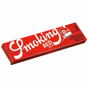 Smoking Red Papers King Size + Tips Box 24 Hefte á...