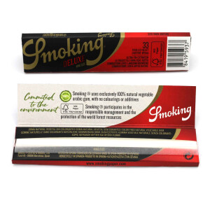 Smoking Deluxe King Size Slim Papers + Tips Box