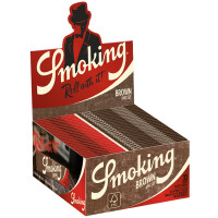 Smoking Brown King Size Slim Papers Box 50 Hefte á 33 Blatt