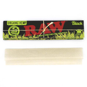 RAW Black Organic Hemp Papers King Size Box 50 Hefte...