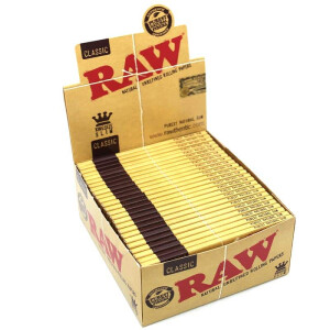 RAW Classic King Size Slim Papers Box 50 Hefte á...