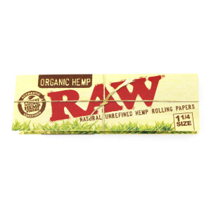 RAW Organic Hemp Papers 1 1/4 Size Box 24 Hefte á 50 Blatt