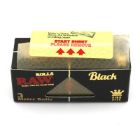 RAW Black Rolls Box mit 12 á 3m Rollen Paper