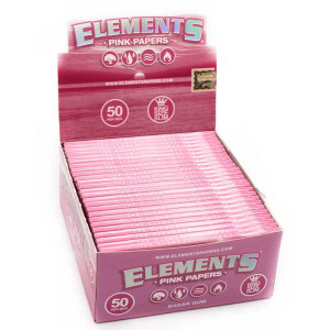 Elements Pink Papers King Size Slim Box 50 Hefte á...