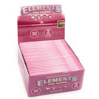 Elements Pink Papers King Size Slim Box 50 Hefte á 32 Blatt