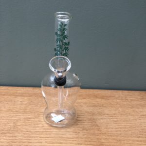 Mini Glas Bong Marihuanablatt 2631