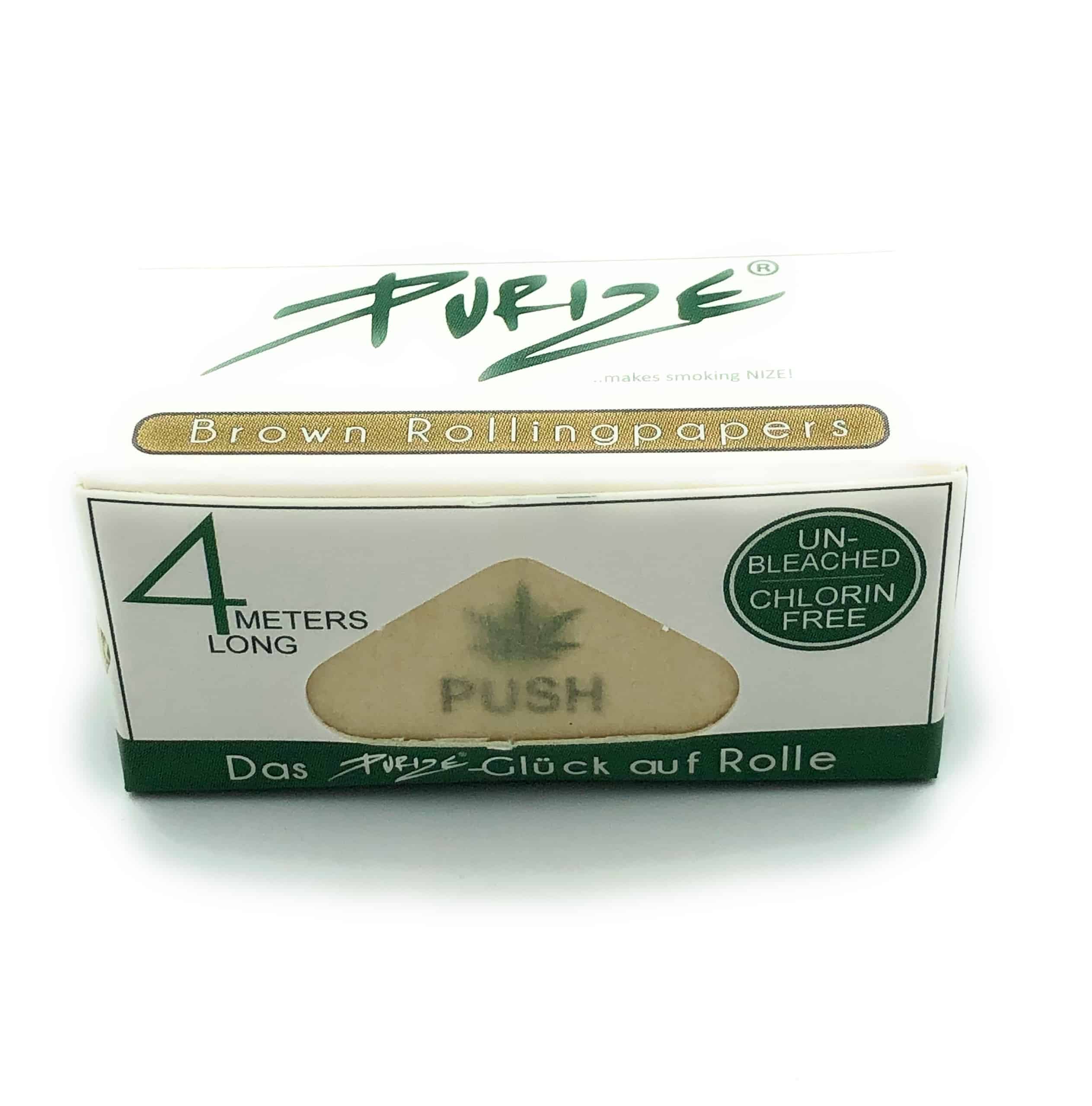 PURIZE Brown Rolls 4m ultrathin unbleached rollingpapers