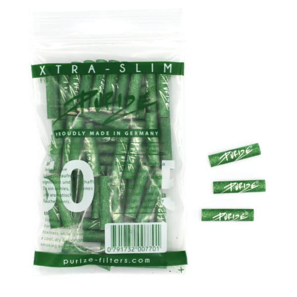 50 PURIZE XTRA Slim Size Aktivkohlefilter aus Kokosnussschalen 5,9mm günstig green grün