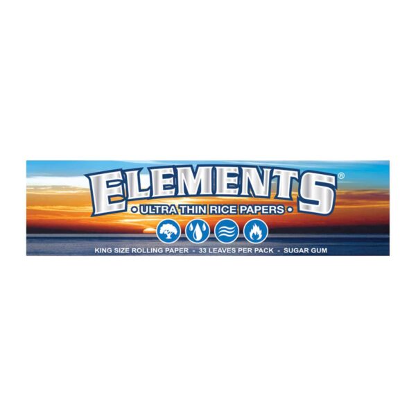 Elements Papers Blättchen aus Reispapier Elements King Size Slim Elements Rolling Papers