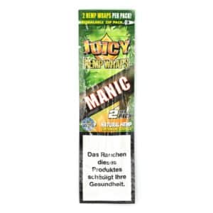 Juicy Jays Hemp Wraps Manic Blunt Papers papes Juicy Blunts Juicy Blunt Wrap hanfblätter 2er pack
