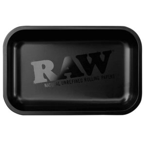 RAW Murdered Rolling Tray RRAW Murder Tray Raw black rolling tray small black on black 1