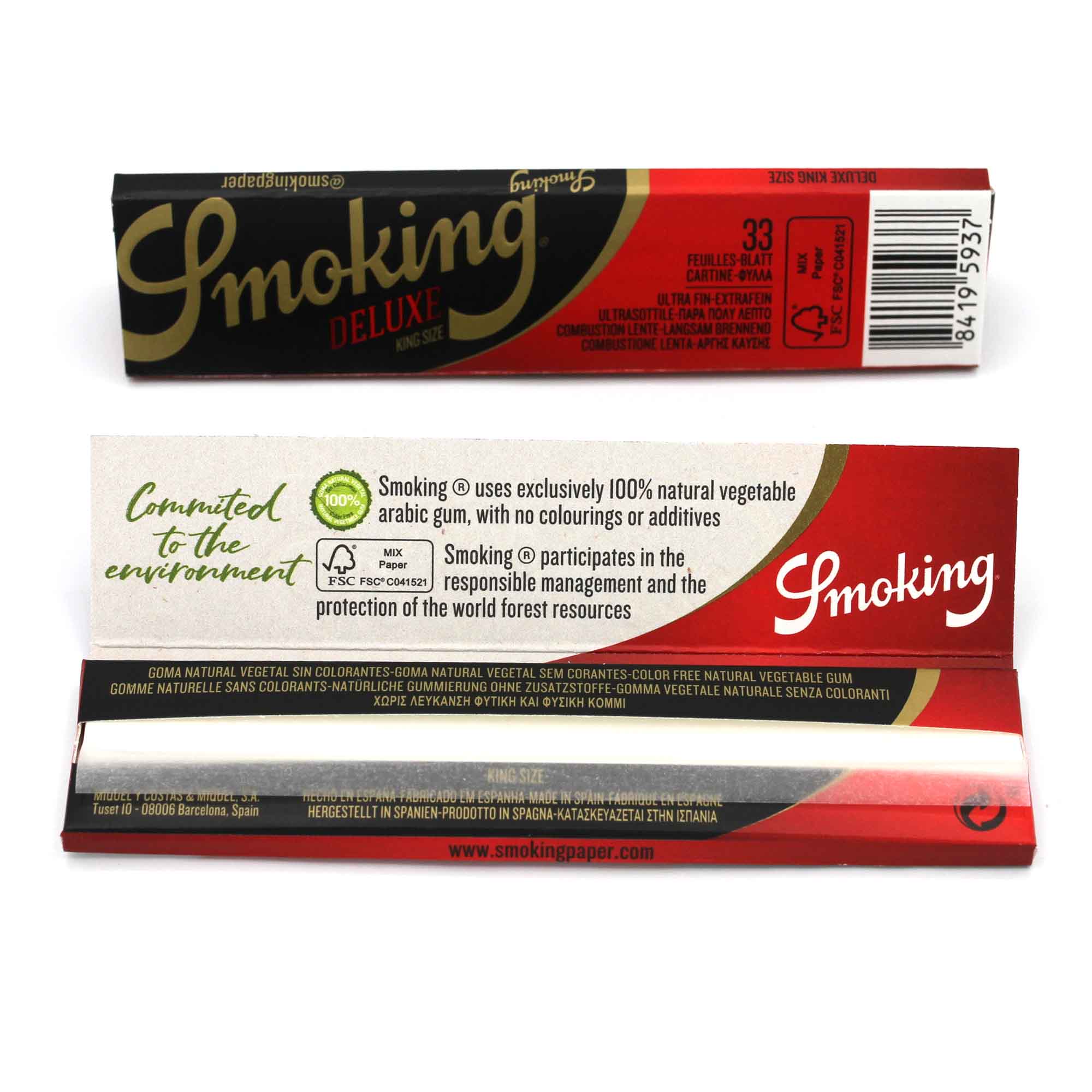 Smoking® DELUXE Papers 10 x 33 Blättchen 