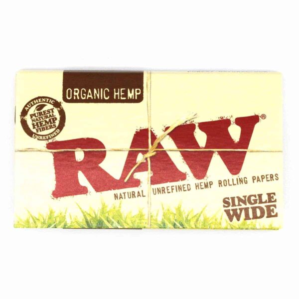 RAW Organic Single Wide Papers 100 Papers Double Window