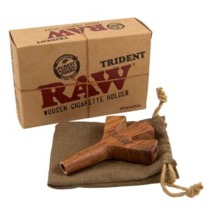 RAW Trident Wooden Cigarette Holder King Size