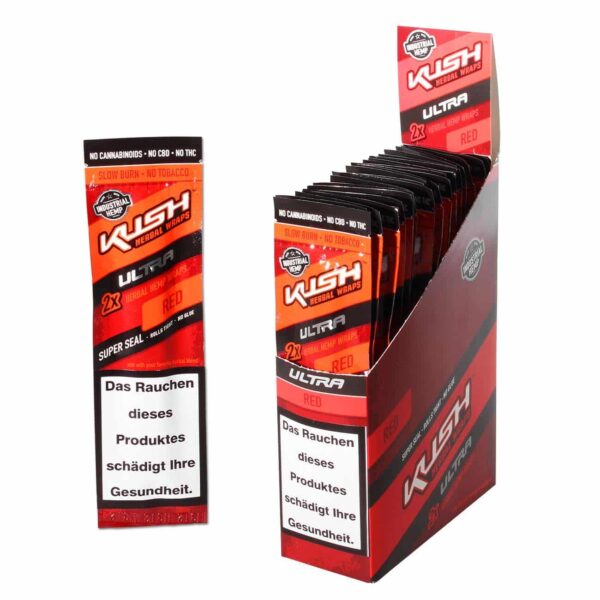 Kush Herbal Hemp Wraps Ultra Red 2er Pack