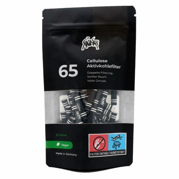 65 Kailar Aktivkohlefilter Cellulose Slim schwarz Ø 5,9mm