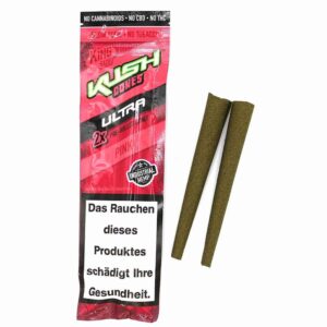 Kush Cones Herbal Hemp Wraps Ultra Slow Burn Pink 2er Pack