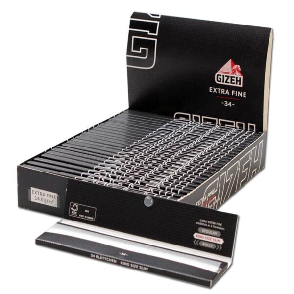 Gizeh Black Papers King Size Slim Extra Fine 