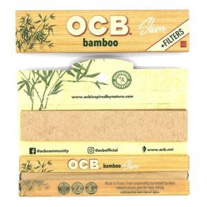 OCB Bamboo King Size Slim Papers + Filter Tips - 32 Blättchen & 32 Tips