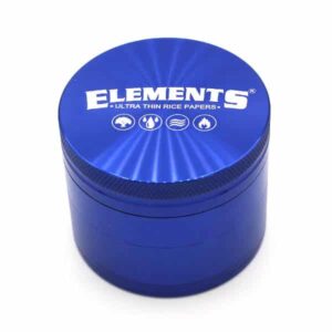 Elements Grinder Aluminium blau Medium 4-teilig Ø 56 mm mit Pollinator