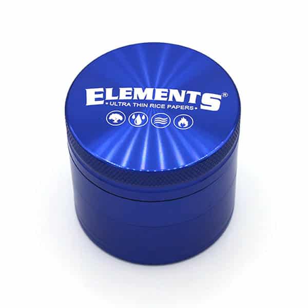 Elements Grinder Aluminium blau 4-teilig Small Ø 49 mm mit Pollinator