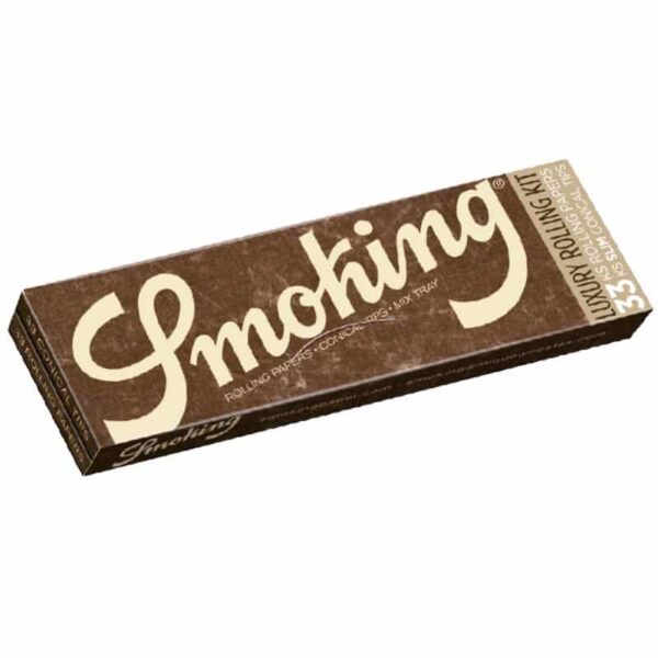 Smoking Luxury Pack Brown King Size Slim Papers + Cone Tips